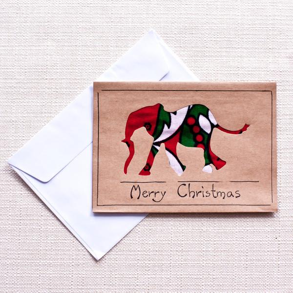 CHRISTMAS ELEPHANT CARD